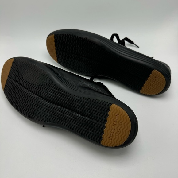 Cole Haan Black Leather Grand Os Cross Court Lace-up Sneakers Men’s Size 10 Wide - Picture 6 of 9